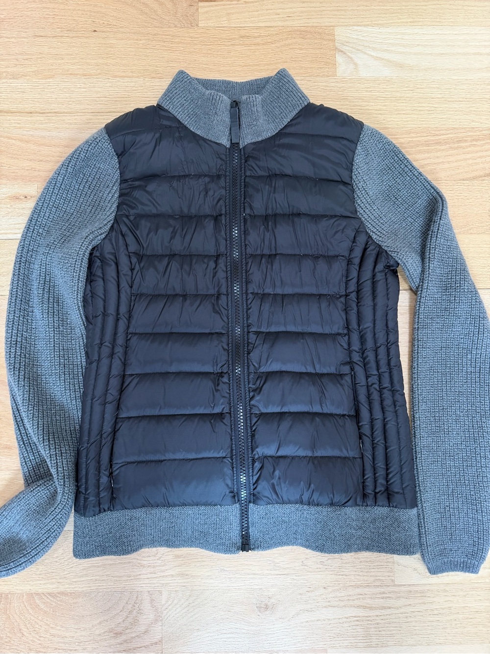 Marc New York Performance Women’s L Black/Gray Quilted Puffer Jacket Full Zip
